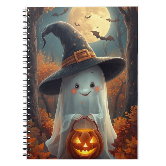 ハロウィン学校ノート – 不気味な新学期 ノートブック (正面)