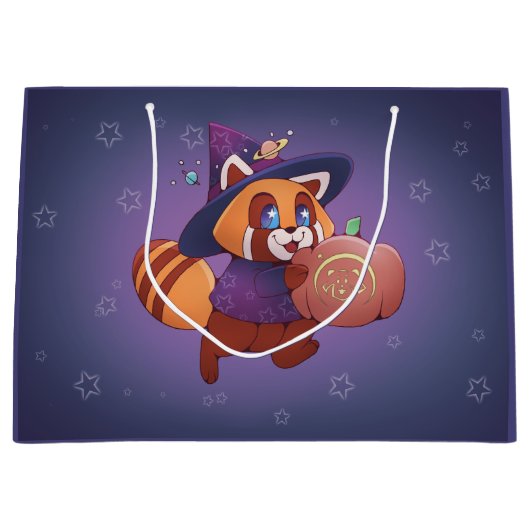 ハロウィン宇宙パンダ ラージペーパーバッグ (正面)