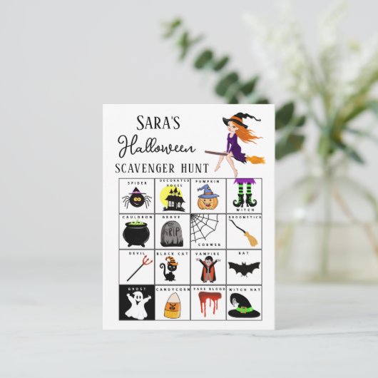ハロウィン宝探しゲームパーティー 案内ポストカード (スタンド正面)