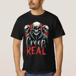 ハロウィン実在の日のホラービーブメンズ Tシャツ