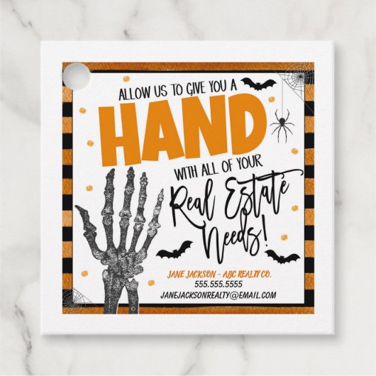 ハロウィン実在不動産の紹介ギフトラベル フェイバータグ (正面)