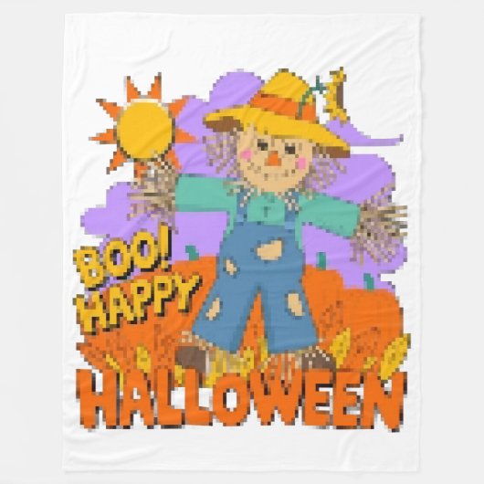ハロウィン少年 フリースブランケット (正面)
