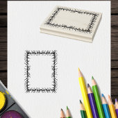 ハロウィン工作用のトゲトゲの枝の不気味なフレーム ラバースタンプ