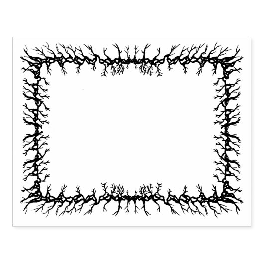 ハロウィン工作用のトゲトゲの枝の不気味なフレーム ラバースタンプ (インプリント)