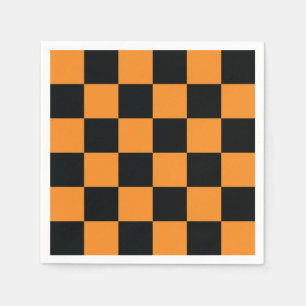 ハロウィン市松模様にのパターン スタンダードカクテルナプキン