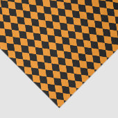 ハロウィン市松模様にオレンジとブラックパターン 薄葉紙 (詳細)