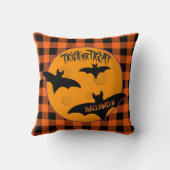 ハロウィン市松模様にデザイン クッション (裏面)