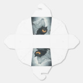 ハロウィン幽霊が黒猫に乗る フェイバーボックス (見開き)