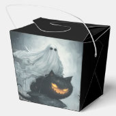 ハロウィン幽霊が黒猫に乗る フェイバーボックス (裏面)