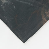 ハロウィン幽霊が黒猫に乗る フリースブランケット (角)