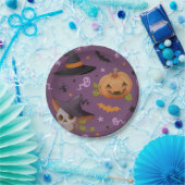 ハロウィン幽霊たち ペーパープレート (パーティー)