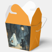 ハロウィン幽霊と猫との出会い フェイバーボックス (見開き)