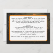 ハロウィン幽霊のよく出るの悪党 招待状 (裏面)