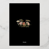 ハロウィン幽霊のよく出るの森のコスチューム&カクテルブラック 箔招待状 (裏面)