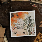 ハロウィン幽霊のよく出るの森の衣装とカクテル スタンダードカクテルナプキン