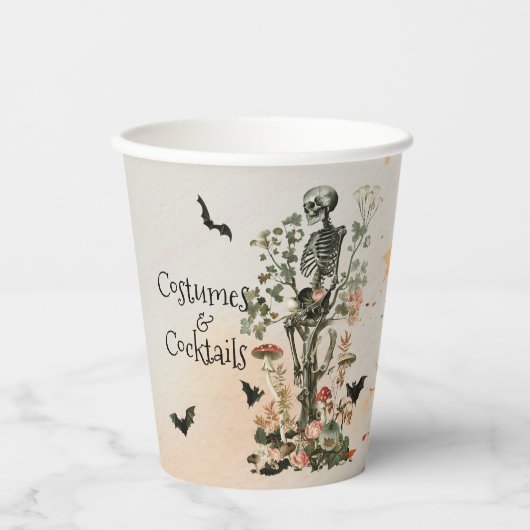 ハロウィン幽霊のよく出るの森の衣装とカクテル 紙コップ (正面)