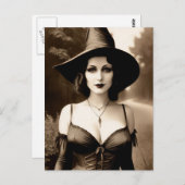 ハロウィン幽霊のよく出るウィッチポストカード ポストカード (正面/裏面)