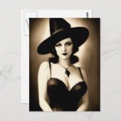 ハロウィン幽霊のよく出るウィッチポストカード ポストカード (正面/裏面)