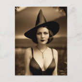 ハロウィン幽霊のよく出るウィッチポストカード ポストカード (正面)