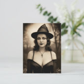 ハロウィン幽霊のよく出るウィッチポストカード ポストカード (スタンド正面)