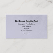 ハロウィン幽霊のよく出るカボチャ頭かかし不気味 名刺 (裏面)