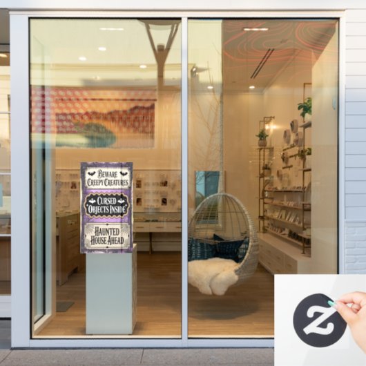 ハロウィン幽霊のよく出るシンボルや象徴 ウィンドウサイン (店舗窓)