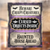 ハロウィン幽霊のよく出るシンボルや象徴 ウィンドウサイン (シート2)