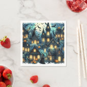 ハロウィン幽霊のよく出るシーン スタンダードカクテルナプキン (インサイチュ)