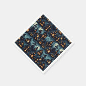 ハロウィン幽霊のよく出るシーン スタンダードカクテルナプキン (角)