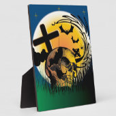 ハロウィン幽霊のよく出るシーン フォトプラーク (側面)