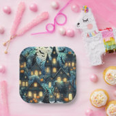 ハロウィン幽霊のよく出るシーン ペーパープレート (パーティー)