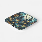 ハロウィン幽霊のよく出るシーン ペーパープレート (傾斜あり)