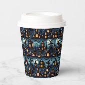 ハロウィン幽霊のよく出るシーン 紙コップ (正面)