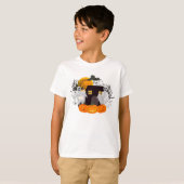 ハロウィン幽霊のよく出るシーン Tシャツ (正面フル)