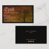 ハロウィン幽霊のよく出るツリー名刺 名刺 (正面/裏面)