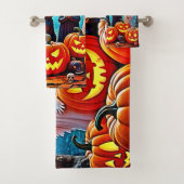 ハロウィン幽霊のよく出るナイトデザイン バスタオルセット (インサイチュ)