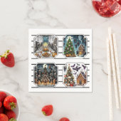 ハロウィン幽霊のよく出るナプキンス スタンダードカクテルナプキン (インサイチュ)