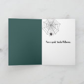 ハロウィン幽霊のよく出るハウスとジャックオランタン カード (内部)