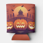 ハロウィン幽霊のよく出るハウスとジャック・オランタン 缶クーラー (裏面)