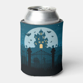 ハロウィン幽霊のよく出るハウスと墓場 缶クーラー