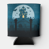 ハロウィン幽霊のよく出るハウスと墓場 缶クーラー (正面)