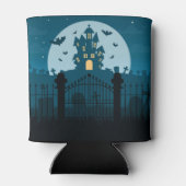 ハロウィン幽霊のよく出るハウスと墓場 缶クーラー (裏面)