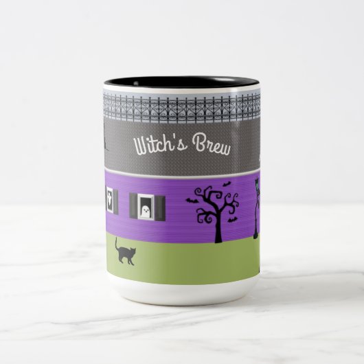 ハロウィン幽霊のよく出るハウスウィッチズブリューマグ ツートーンマグカップ (中央)