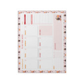 ハロウィン幽霊のよく出るハウスウィークリーto Doリストプランナー ノートパッド (回転)