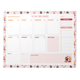 ハロウィン幽霊のよく出るハウスウィークリーto Doリストプランナー ノートパッド