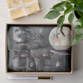 ハロウィン幽霊のよく出るハウスウォーターカラー 薄葉紙 (ギフト)