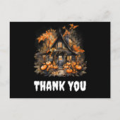 ハロウィン幽霊のよく出るハウスカボチャ ポストカード (正面)