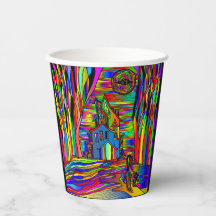 ハロウィン幽霊のよく出るハウスカラフル抽象芸術