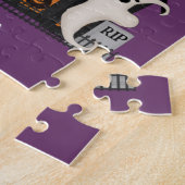 ハロウィン幽霊のよく出るハウスキッズパーソナライズされた ジグソーパズル (側面)