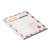 ハロウィン幽霊のよく出るハウスデイリーto Doリストプランナー ノートパッド (アングル)